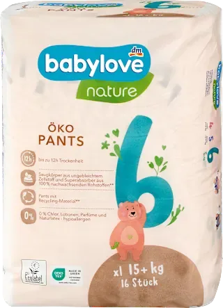 babylove ÖKO Nature 6-os méret